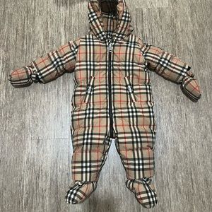 Burberry Check-Print Snowsuit (9M)